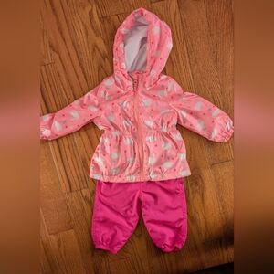 Pink Toddler Raincoat and Pants Set